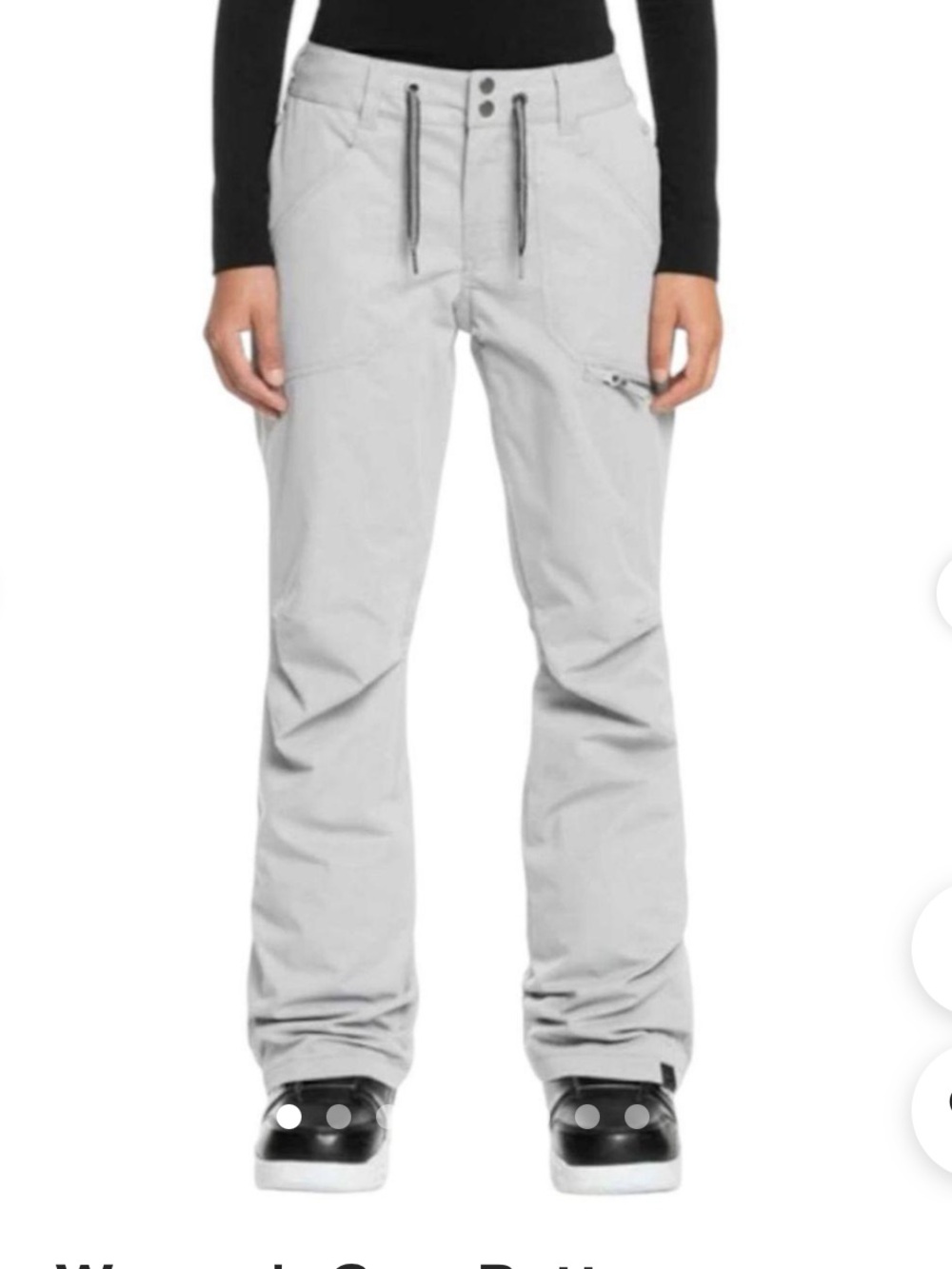 Roxy Snow Pants in Light Gray - Durable Winter Bottoms